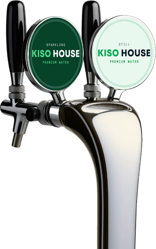 Twin KISO HOUSE tap serving still and sparkling water